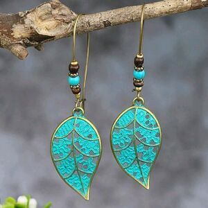 BOHO Ethnic Leaf Drop Earrings